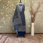 Jamadani Hand Work Chnadari Blue