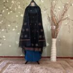 Jamdani Tikki Work Chanderi Black / Blue