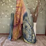 Shibori Tussar Pink Two Tone