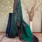 Resham Border Floral Chanderi Blue