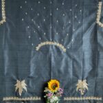 Roopali`s Closet Black Premium Handwork Pure Raw Silk Designer Blouse Piece
