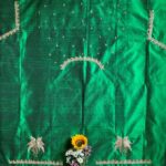 Roopali`s Closet Bridal Green Premium Handwork Pure Raw Silk Designer Blouse Piece