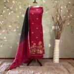 Pichwai Linen Red Maroon