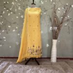 Floral Work Linen Yellow