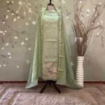 Aqua Zari Work Tussar Green